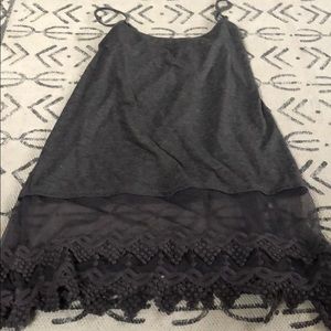 Dress slip with lace
